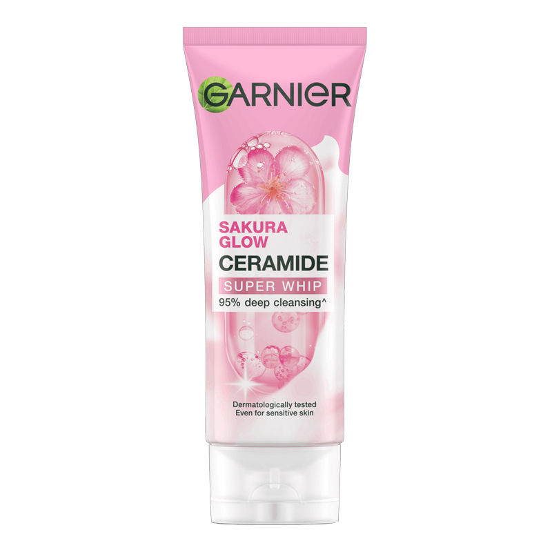 فوم شوینده صورت گارنیه مدل Ceramide Super Whip حجم 100mlشکوفه گیلاس ساکورا