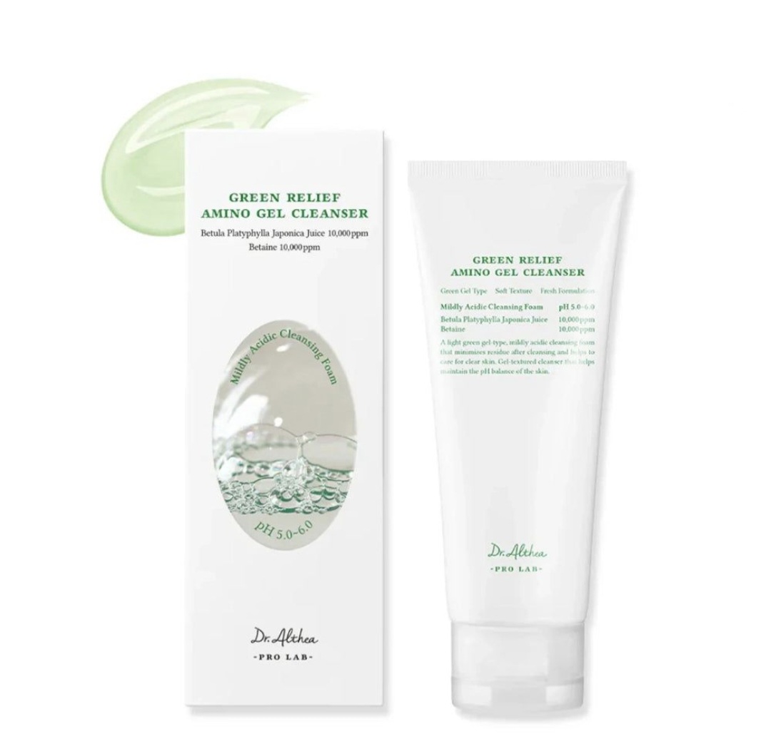 ژل شوینده آمینو گرین‌ ریلیف دکتر آلتیا احیاکننده آمینو اسید و تنظیم pH پوست