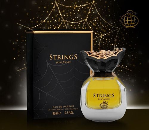 ادکلن استرینگز طلایی فرگرانس ورد Strings pour femme Fragrance World (عشق انفاس Ishq Anfas) حجم 80 میل
