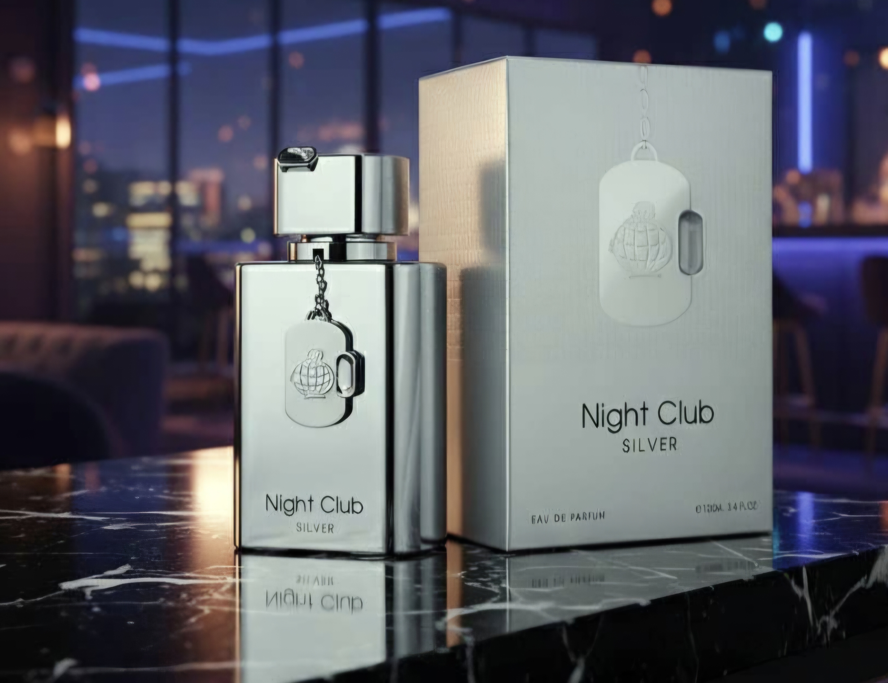 عطر ادکلن نایت کلاب سیلور شرکت فرگرنس ورد 100 میل رایحه مشابه کرید سیلور مانتین واتر