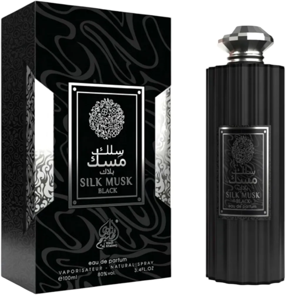 ادکلن سیلک مسک مشکی از شرکت وادی الخلیج حجم 100 میل