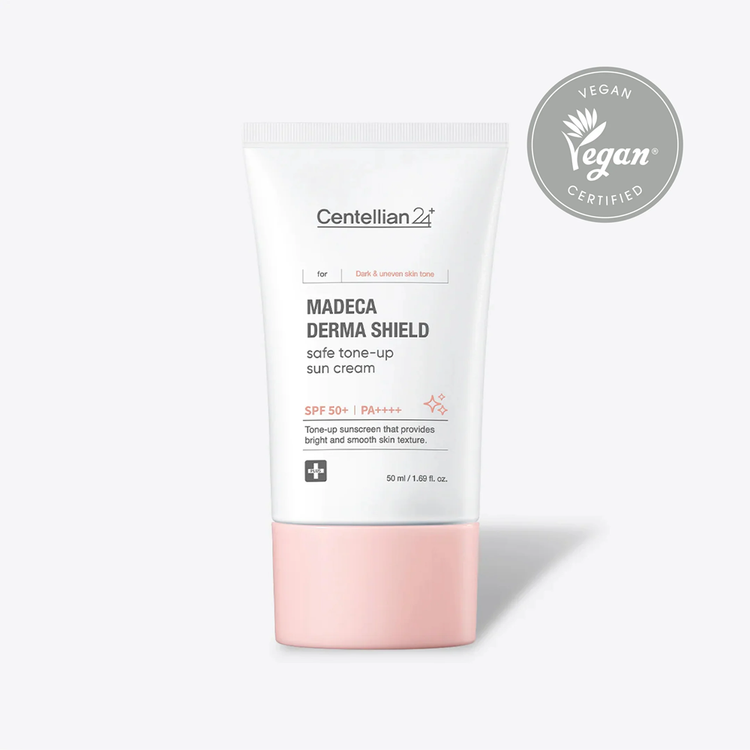 کرم ضد آفتاب تونآپ سنتلیان ۲۴ مدل Madeca Derma Shield