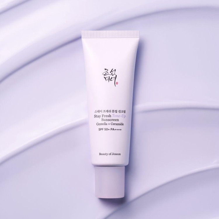 ضدآفتاب تون آپ بیوتی آف جوسان Stay Fresh سنتلا و سراماید SPF50+ PA++++ حجم 50 میل