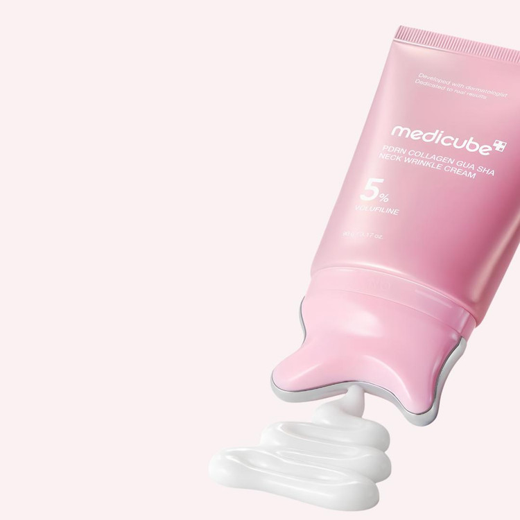 کرم گواشا PDRN کلاژن مدیکیوب | Medicube PDRN Collagen Gua Sha Neck Wrinkle Cream 90g